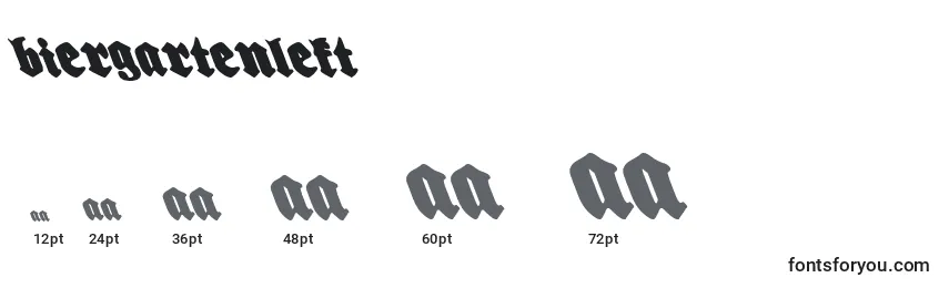 Размеры шрифта Biergartenleft