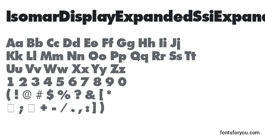 Czcionka IsomarDisplayExpandedSsiExpanded – alfabet, cyfry, specjalne znaki