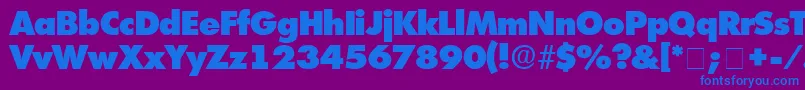 IsomarDisplayExpandedSsiExpanded Font – Blue Fonts on Purple Background