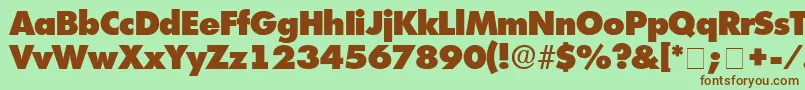 IsomarDisplayExpandedSsiExpanded Font – Brown Fonts on Green Background