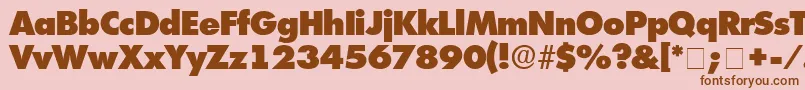 IsomarDisplayExpandedSsiExpanded Font – Brown Fonts on Pink Background