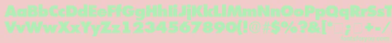 IsomarDisplayExpandedSsiExpanded Font – Green Fonts on Pink Background