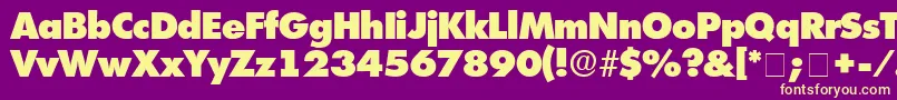 IsomarDisplayExpandedSsiExpanded Font – Yellow Fonts on Purple Background