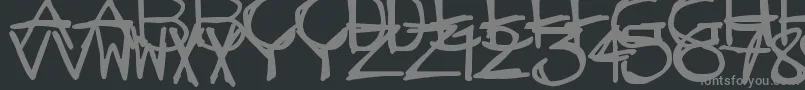 Шрифт MadStickBrush – серые шрифты на чёрном фоне