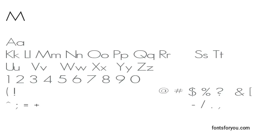 Czcionka Microserif ffy – alfabet, cyfry, specjalne znaki