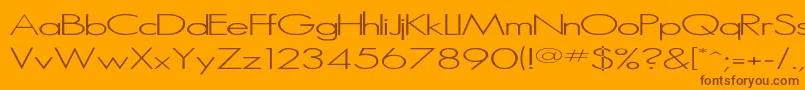 フォントMicroserif ffy – オレンジの背景に茶色のフォント