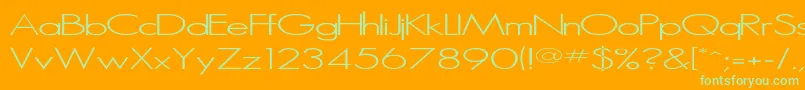 Microserif ffy Font – Green Fonts on Orange Background