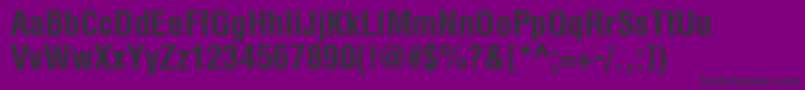 Fonte ContextCondensedSsiBoldCondensed – fontes pretas em um fundo violeta