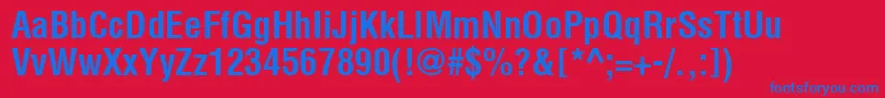 ContextCondensedSsiBoldCondensed Font – Blue Fonts on Red Background