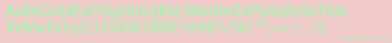 ContextCondensedSsiBoldCondensed-Schriftart – Grüne Schriften auf rosa Hintergrund