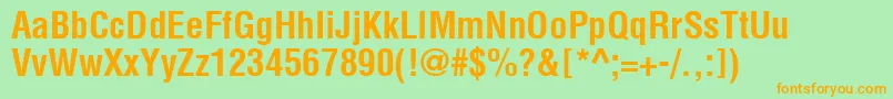 ContextCondensedSsiBoldCondensed Font – Orange Fonts on Green Background