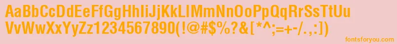 ContextCondensedSsiBoldCondensed Font – Orange Fonts on Pink Background