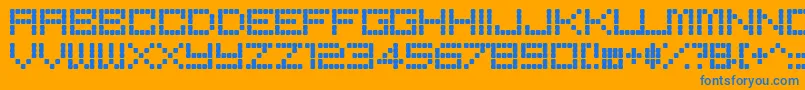 BoredRegular Font – Blue Fonts on Orange Background