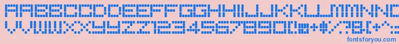 BoredRegular Font – Blue Fonts on Pink Background