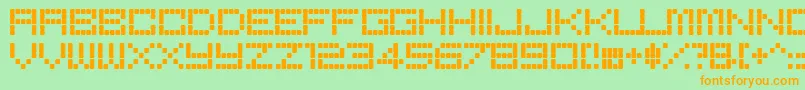 Police BoredRegular – polices orange sur fond vert