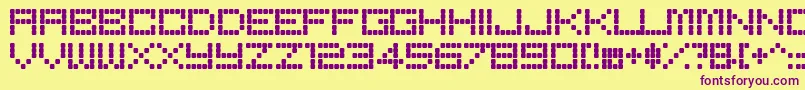 BoredRegular Font – Purple Fonts on Yellow Background