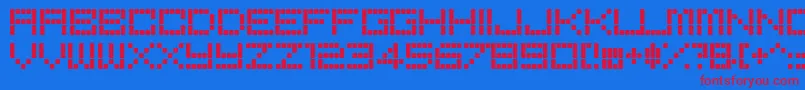 BoredRegular Font – Red Fonts on Blue Background