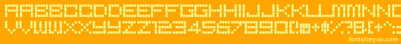 BoredRegular Font – Yellow Fonts on Orange Background