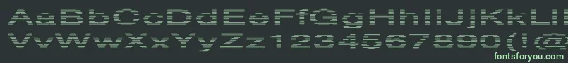 Шрифт HvstripeExtraboldEx – зелёные шрифты на чёрном фоне