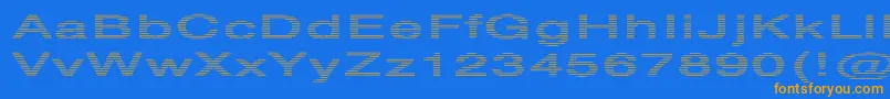 HvstripeExtraboldEx Font – Orange Fonts on Blue Background