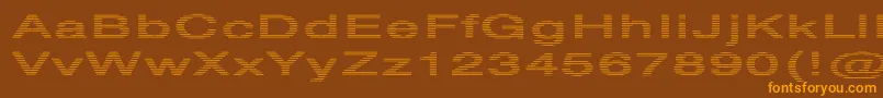 HvstripeExtraboldEx Font – Orange Fonts on Brown Background