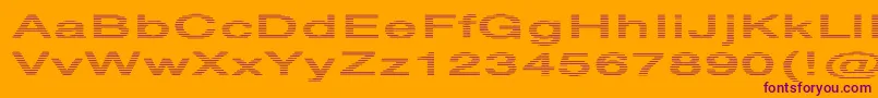 HvstripeExtraboldEx Font – Purple Fonts on Orange Background