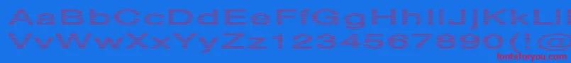 HvstripeExtraboldEx Font – Red Fonts on Blue Background