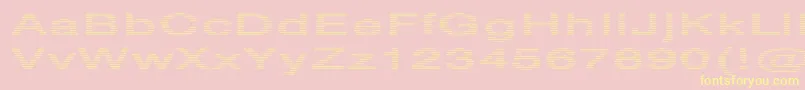 HvstripeExtraboldEx Font – Yellow Fonts on Pink Background