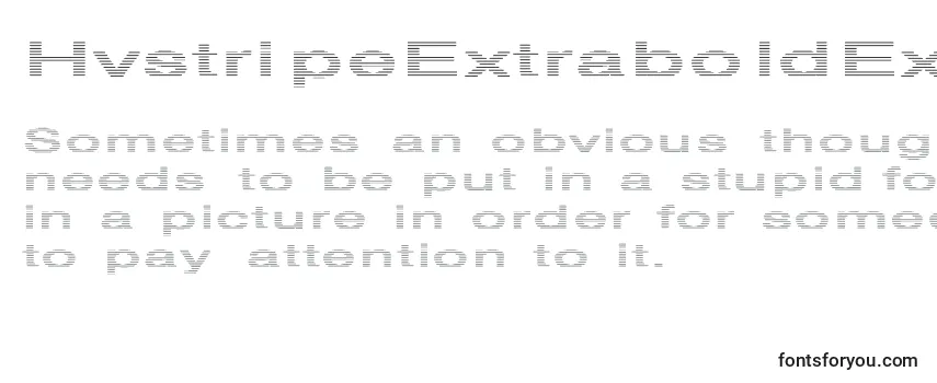 Обзор шрифта HvstripeExtraboldEx