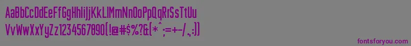 Шрифт Plakativ – фиолетовые шрифты на сером фоне
