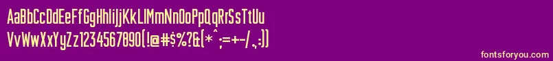 Plakativ-Schriftart – Gelbe Schriften auf violettem Hintergrund