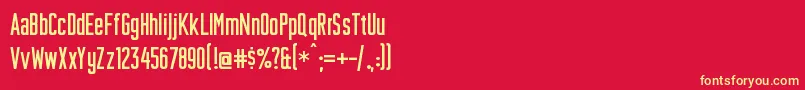 フォントPlakativ – 黄色の文字、赤い背景