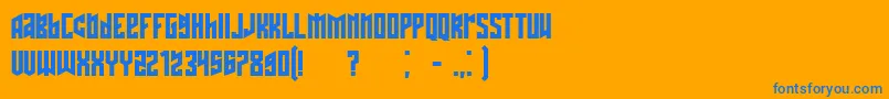 Schwachsinn Font – Blue Fonts on Orange Background