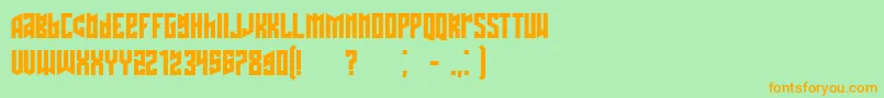 Schwachsinn Font – Orange Fonts on Green Background