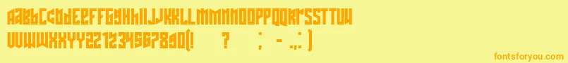 Schwachsinn Font – Orange Fonts on Yellow Background