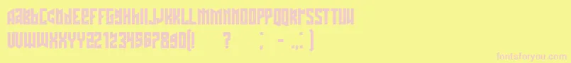 Schwachsinn Font – Pink Fonts on Yellow Background