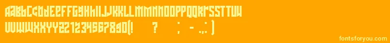 Schwachsinn Font – Yellow Fonts on Orange Background