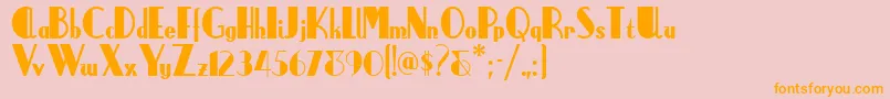 Anchsn Font – Orange Fonts on Pink Background