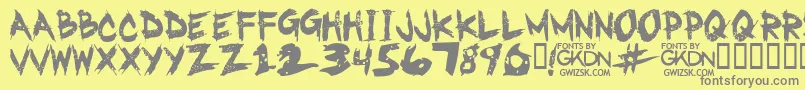 GwizskRegular Font – Gray Fonts on Yellow Background