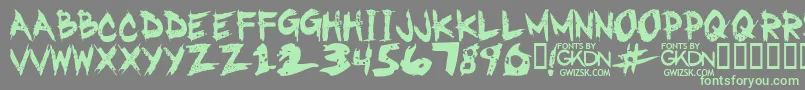 GwizskRegular Font – Green Fonts on Gray Background