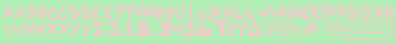 GwizskRegular Font – Pink Fonts on Green Background