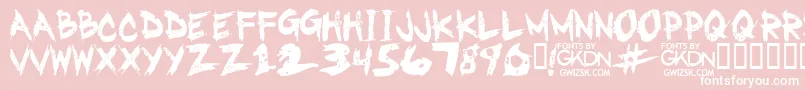 GwizskRegular Font – White Fonts on Pink Background