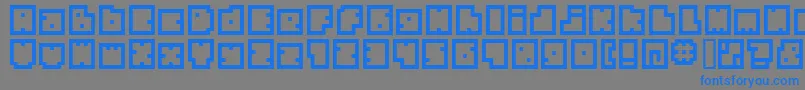 Bmbia Font – Blue Fonts on Gray Background
