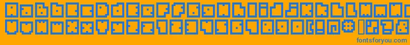 Bmbia Font – Blue Fonts on Orange Background