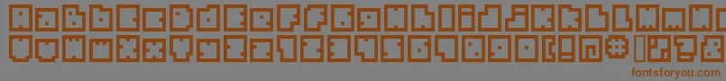 Bmbia Font – Brown Fonts on Gray Background