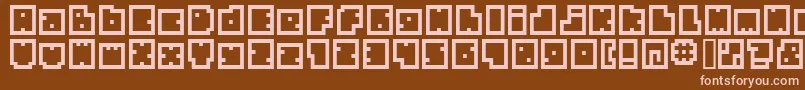 フォントBmbia – 茶色の背景にピンクのフォント