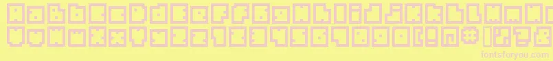 Bmbia Font – Pink Fonts on Yellow Background