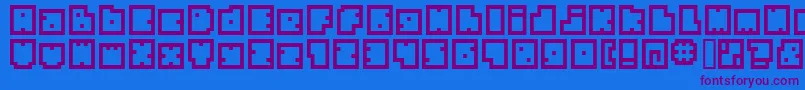 Bmbia Font – Purple Fonts on Blue Background