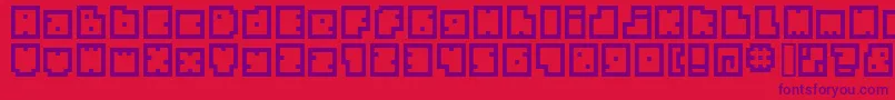 Шрифт Bmbia – фиолетовые шрифты на красном фоне