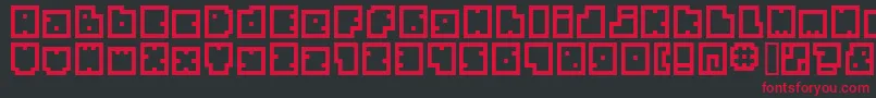Bmbia Font – Red Fonts on Black Background